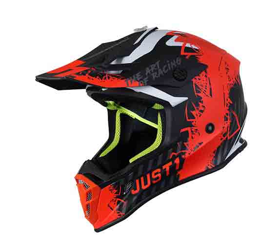 CASCO JUST1 J38 MASK FLUO ORANGE / TITANIUM / BLACK L [J38044]